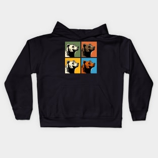 Dynamic Pop Art Bear Print - Transform Your Space with Colorful Energy! Kids Hoodie